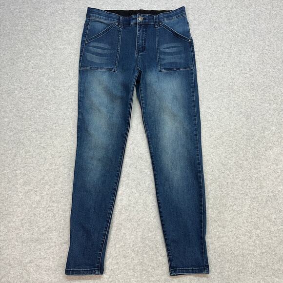 Grace & Lace Shaper Jeggings WMNS 14 Medium Wash Denim Skinny Mid Rise Stretchy - Picture 1 of 11
